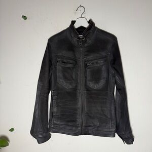 G-Star RAW Black Arc Zip 3D Slim Denim Jacket - M